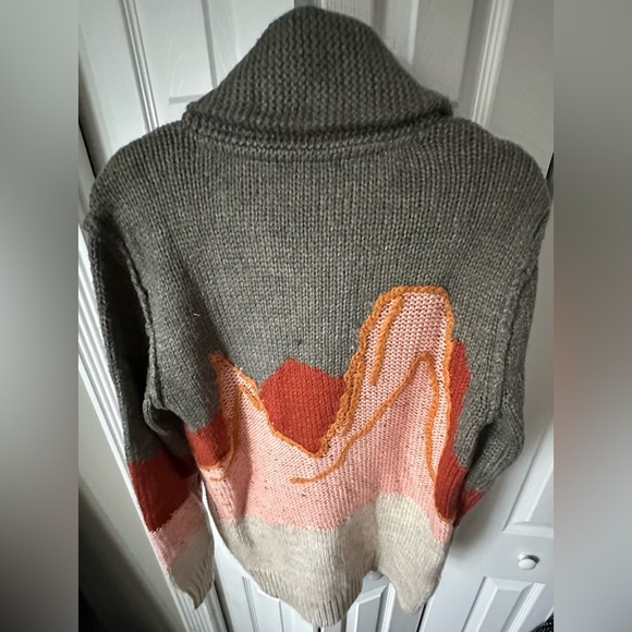 ‼️RARE‼️🎸Sundance🎸🔥NWT🔥Desert Evening Multicolor Button-Up Collared Cardigan - Picture 9 of 14